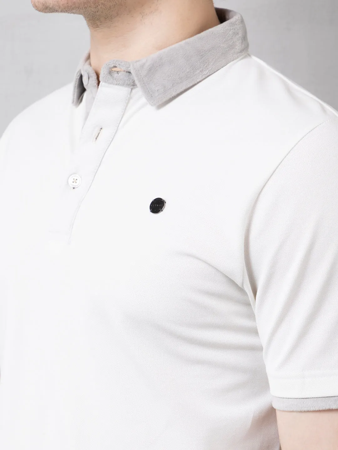 White Plain Stretch Polo