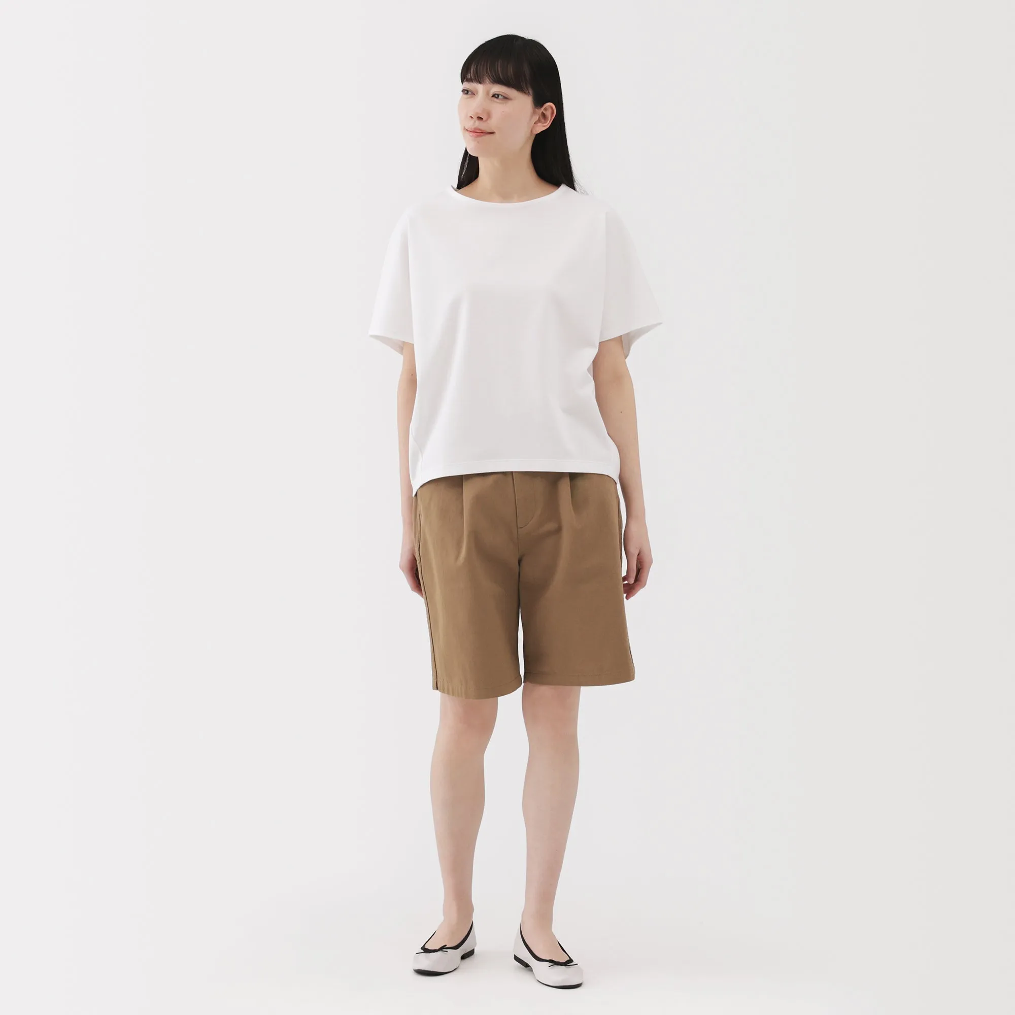Women's Slub Yarn Chino Darted Shorts