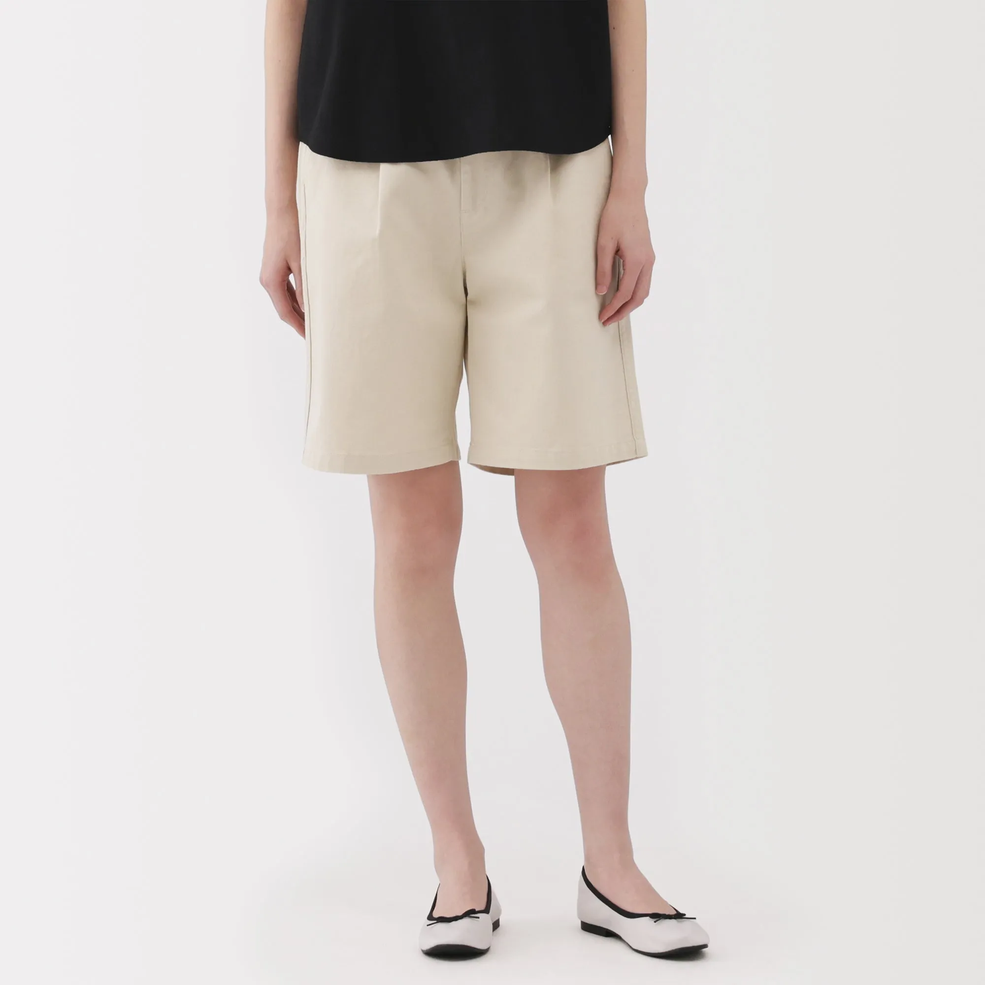 Women's Slub Yarn Chino Darted Shorts