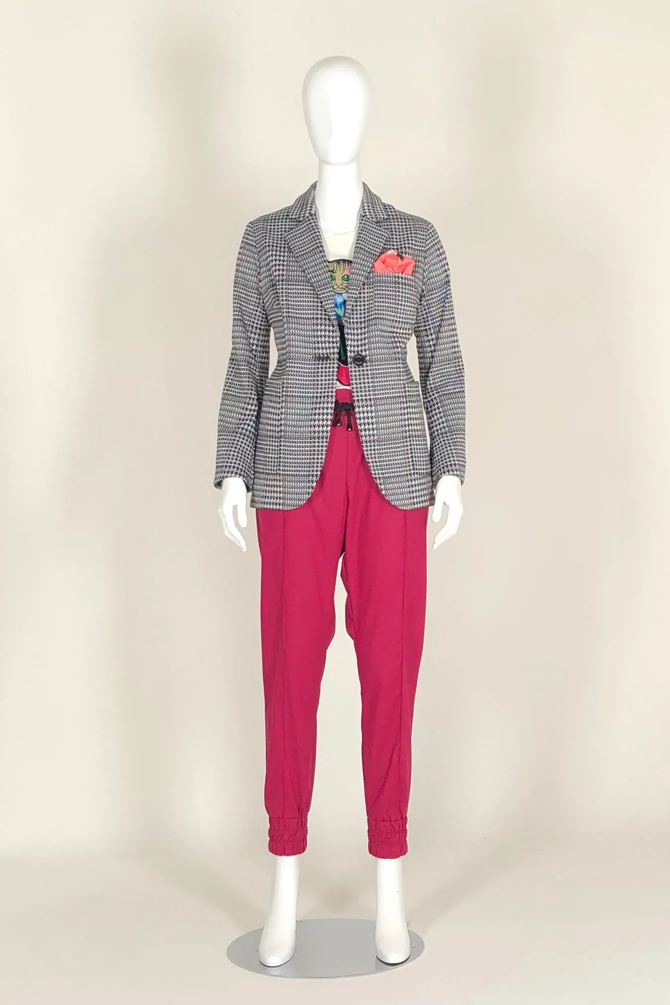 WORLD 4588 Longing Blazer Houndstooth Knit