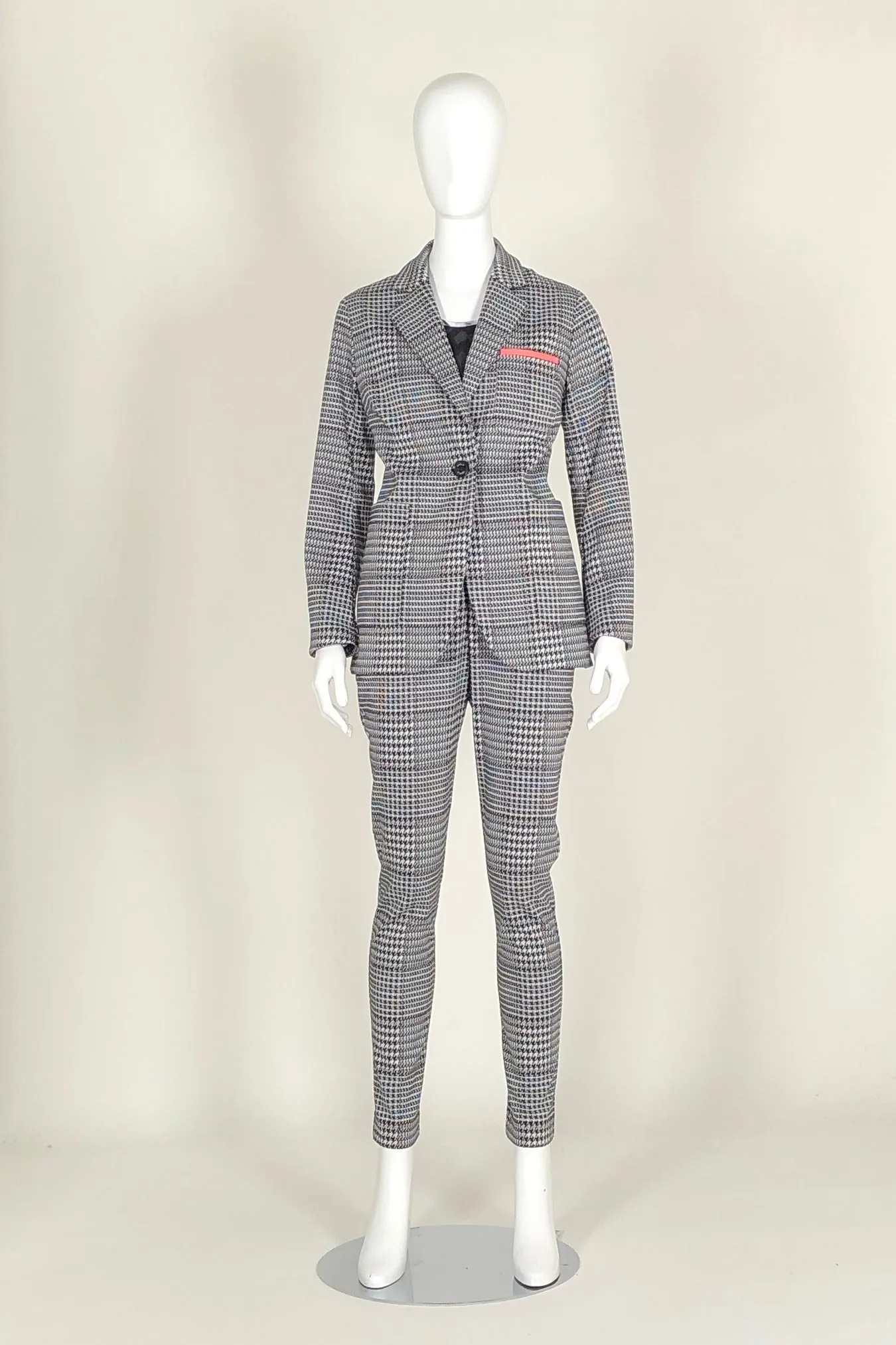 WORLD 4588 Longing Blazer Houndstooth Knit