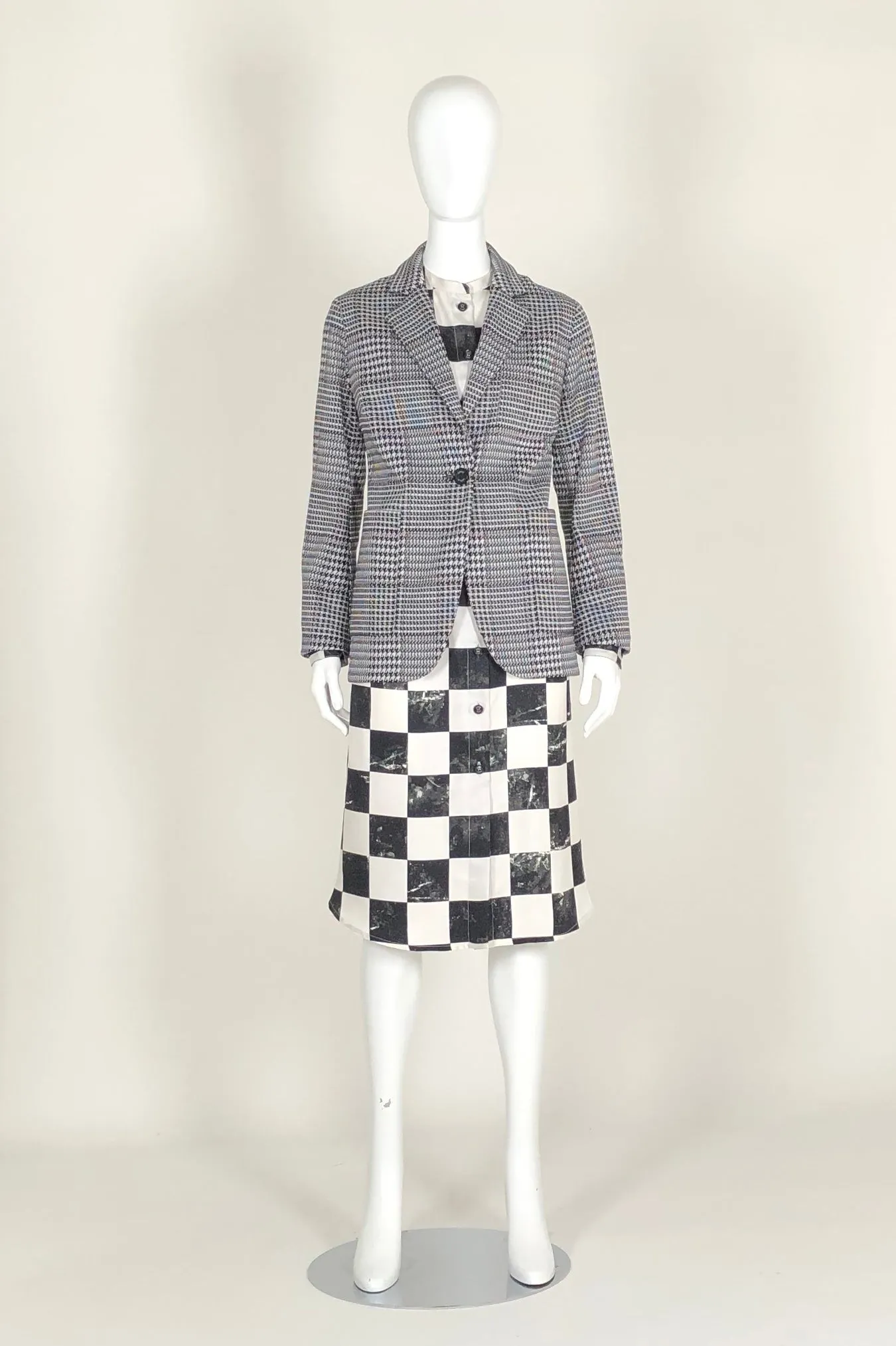 WORLD 4588 Longing Blazer Houndstooth Knit